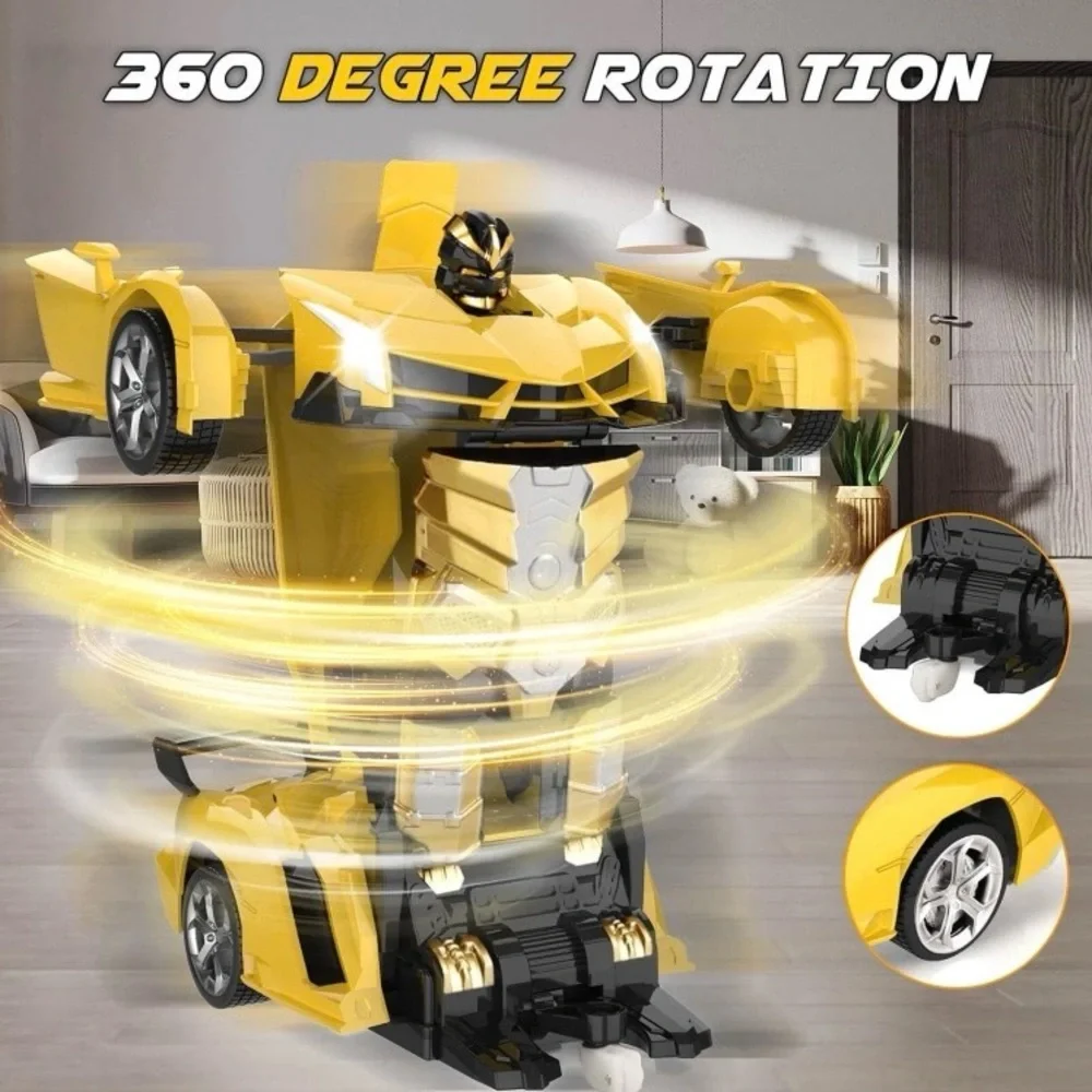 Remote Control Car, Transform Robot RC Cars for Kids Toys, 2.4Ghz 1:18 Scale